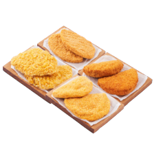 Kipschnitzel
naturel, saté of krokant,
kipburger of kip cordon bleu
2 pakjes van 2 stuks a 100-125 gram